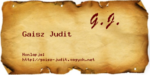 Gaisz Judit névjegykártya